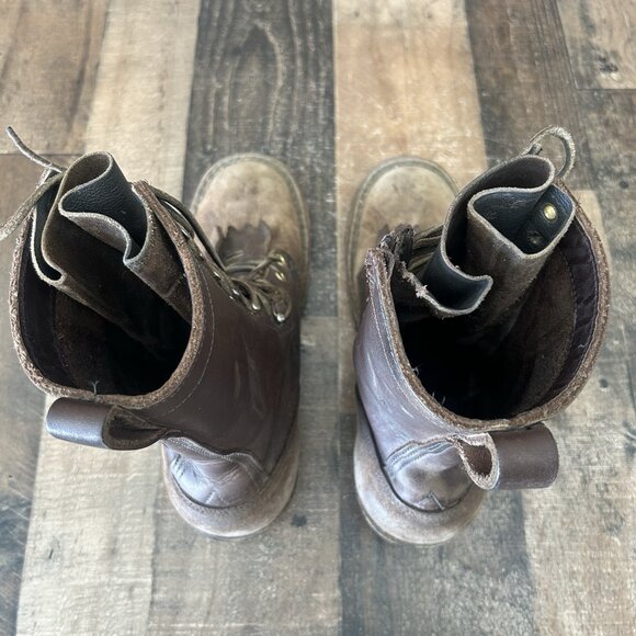 JK Spokane WA Custom Logger Plain Toe Lace Up Work Boots Mens 9 D - Picture 11 of 12